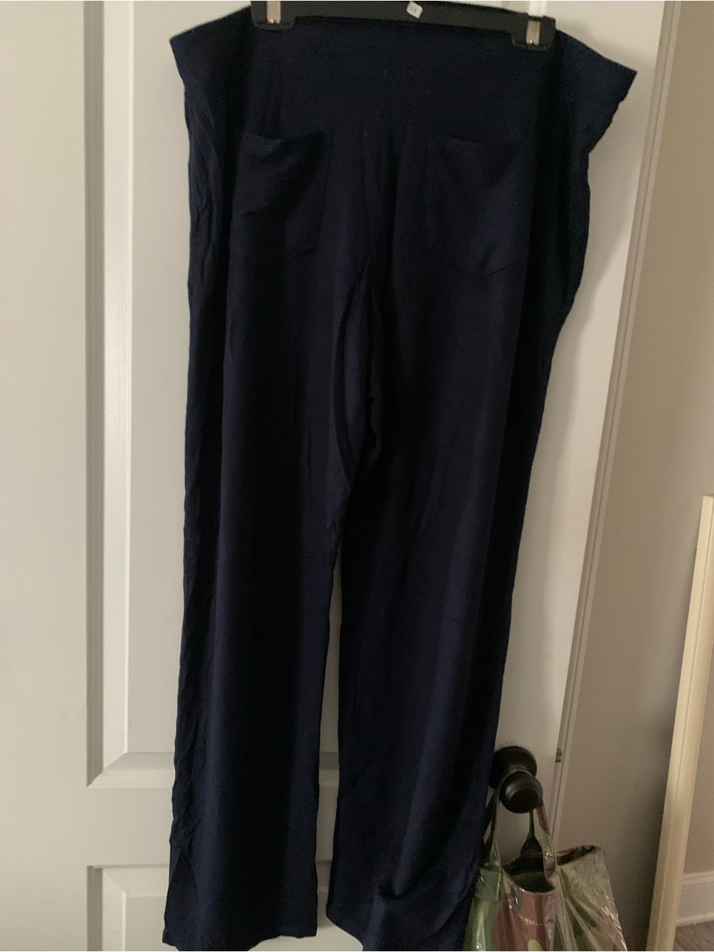 Sunday Navy Wide-Leg Pull-On Pants